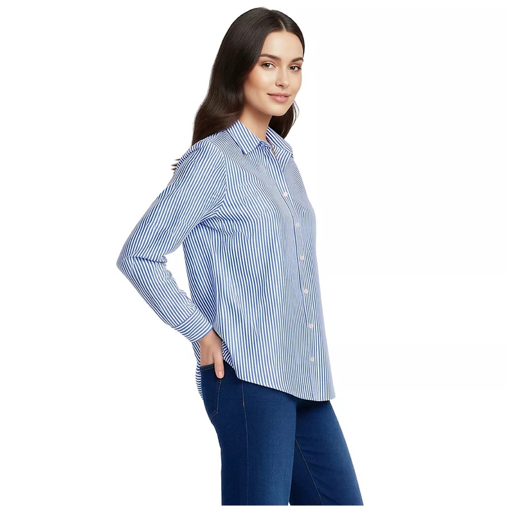 Land’s End No Iron Button Front Shirt - Picture 5 of 6